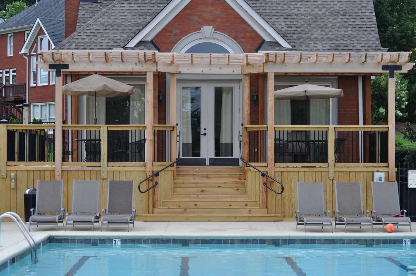 nashville pt wooden deck with custom pergola 